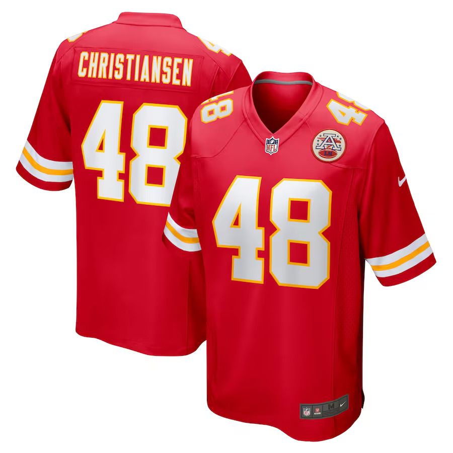 Men Kansas City Chiefs 48 Cole Christiansen Nike Red Game Player NFL Jersey